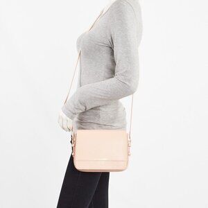 Burberry Soft Blush Pink Leather Small Grace Crossbody Flap Bag